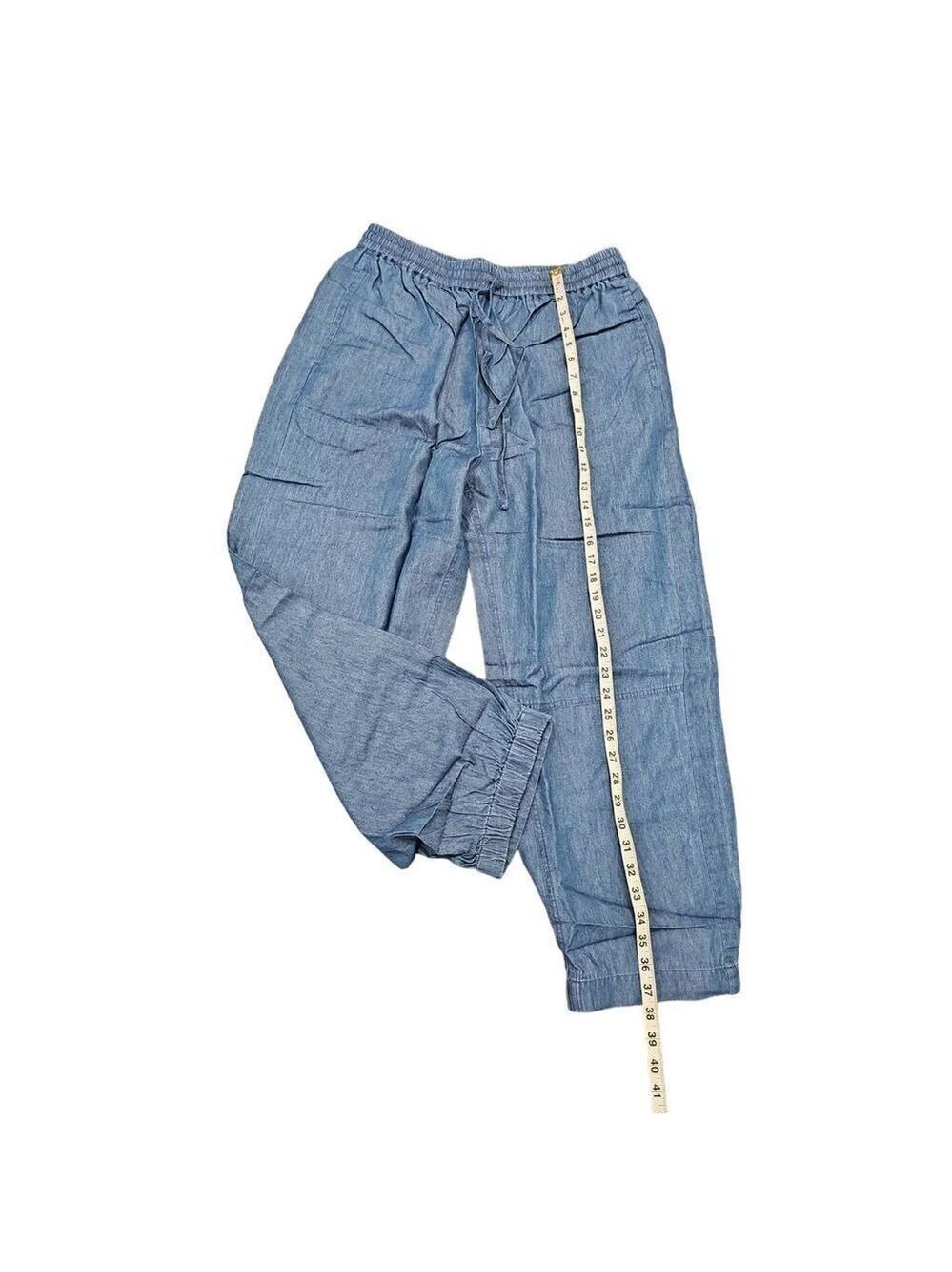Whistles Lucy Chambray Barrel Trouser Sz 12 - Picture 7 of 9